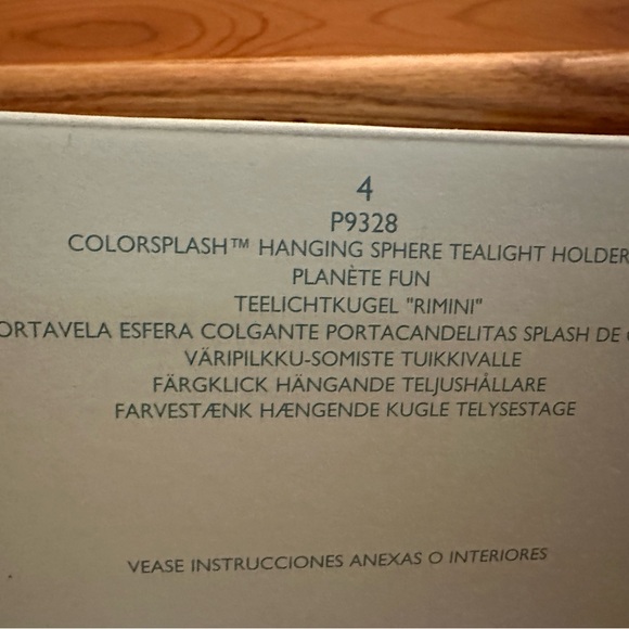 NWT Party Lite Colorsplash Hanging Sphere Tealight Holder - Picture 4 of 13